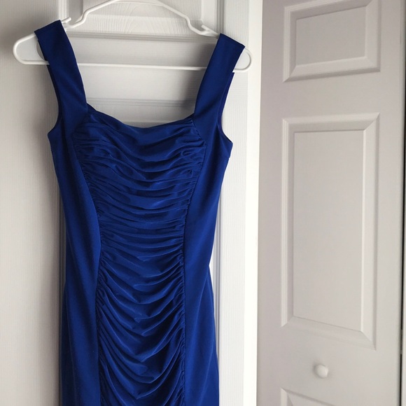 Royal Blue Ruched Bodycon - Picture 2 of 5